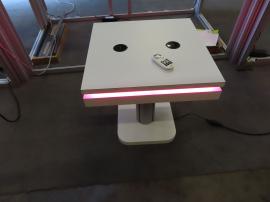 MOD-1459 Charging Coffee Table with (2) Wireless Charging Pads, Programmable RGB LED Accent Lights, and Modular Construction